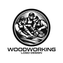 Woodworking Vector Logo Design