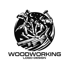 Woodworking Vector Logo Design