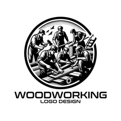 Woodworking Vector Logo Design