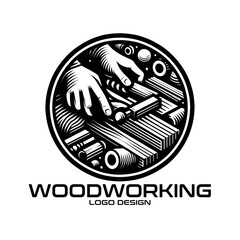 Woodworking Vector Logo Design