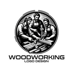 Woodworking Vector Logo Design