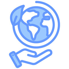 Sustainability Blue Icon