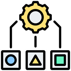 Differentiation Outline Color Icon