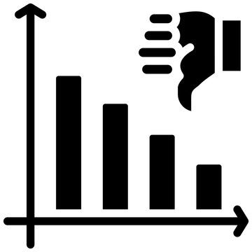 Decline Glyph Icon