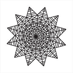 Mandala Flower icon vector art illustration.