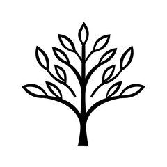 simple line art tree symbol