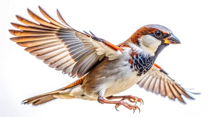 Fototapeta premium House Sparrow Portraits & Flight - High-Quality AI Images