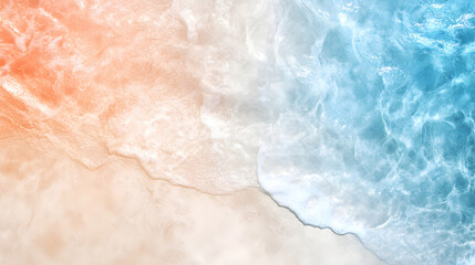 Ocean Waves and Sandy Beach: Aerial View