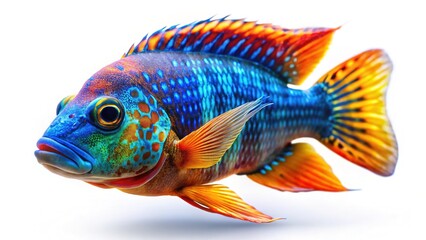 Stunning Cichlid Fish: Underwater Paradise, Aquatic Life Photography