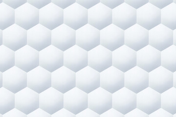 Fototapeta premium ふんわりした立体的な白い六角形のキルティング