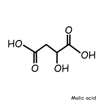 Chemistry Compound, Chemical structure : malic acid 