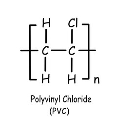 Chemistry Compound, Chemical structure : polyvinyl chloride (PVC)
