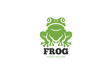 Creative Green Frog Logo Design for Nature and Wildlife Enthusiasts