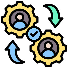 Collaboration Outline Color Icon