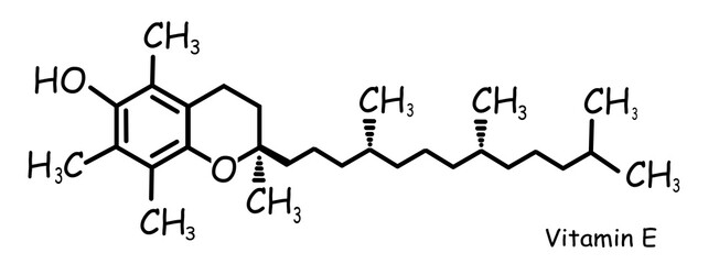 Chemistry Compound, Chemical structure : vitamin e