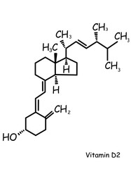 Chemistry Compound, Chemical structure : vitamin d2