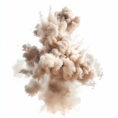 A beige smoke explosion, photorealistic