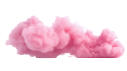 pink cotton candy isolated on white transparent background