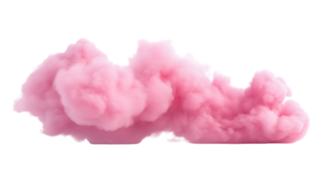 pink cotton candy isolated on white transparent background