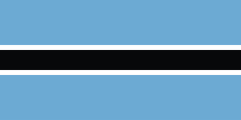 Obraz premium Botswana National Flag