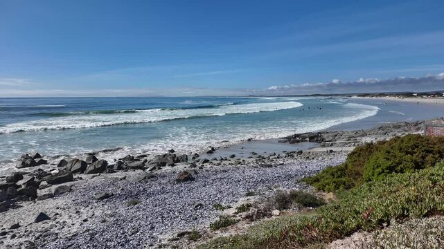 Yzerfontein West Coast South Africa. 07.01.2025. Video.  Yzerfontein a seaside town on the west coast with a sandy beach which runs north for sixteen miles towards Langebaan,