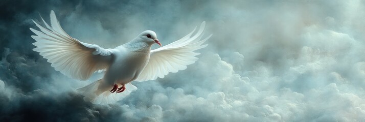 All Saints Day Calligraphy Design with Dove and Watercolor Background for Celebrating Faith and Tradition