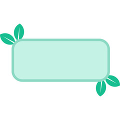 Green quote box with leave vector