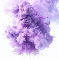 Naklejka premium A bold smoke explosion, lavender and lilac