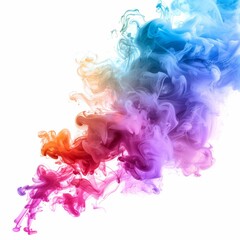 A colorful smoke burst, dynamic patterns