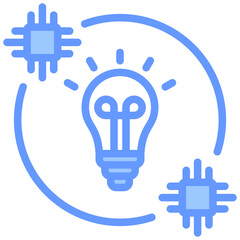 Transfer Learning Blue Icon