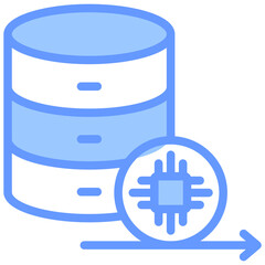 Data Fusion Blue Icon