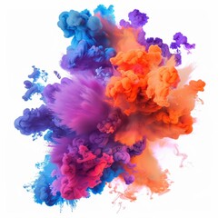 Obraz premium A bold smoke explosion, vivid primary colors