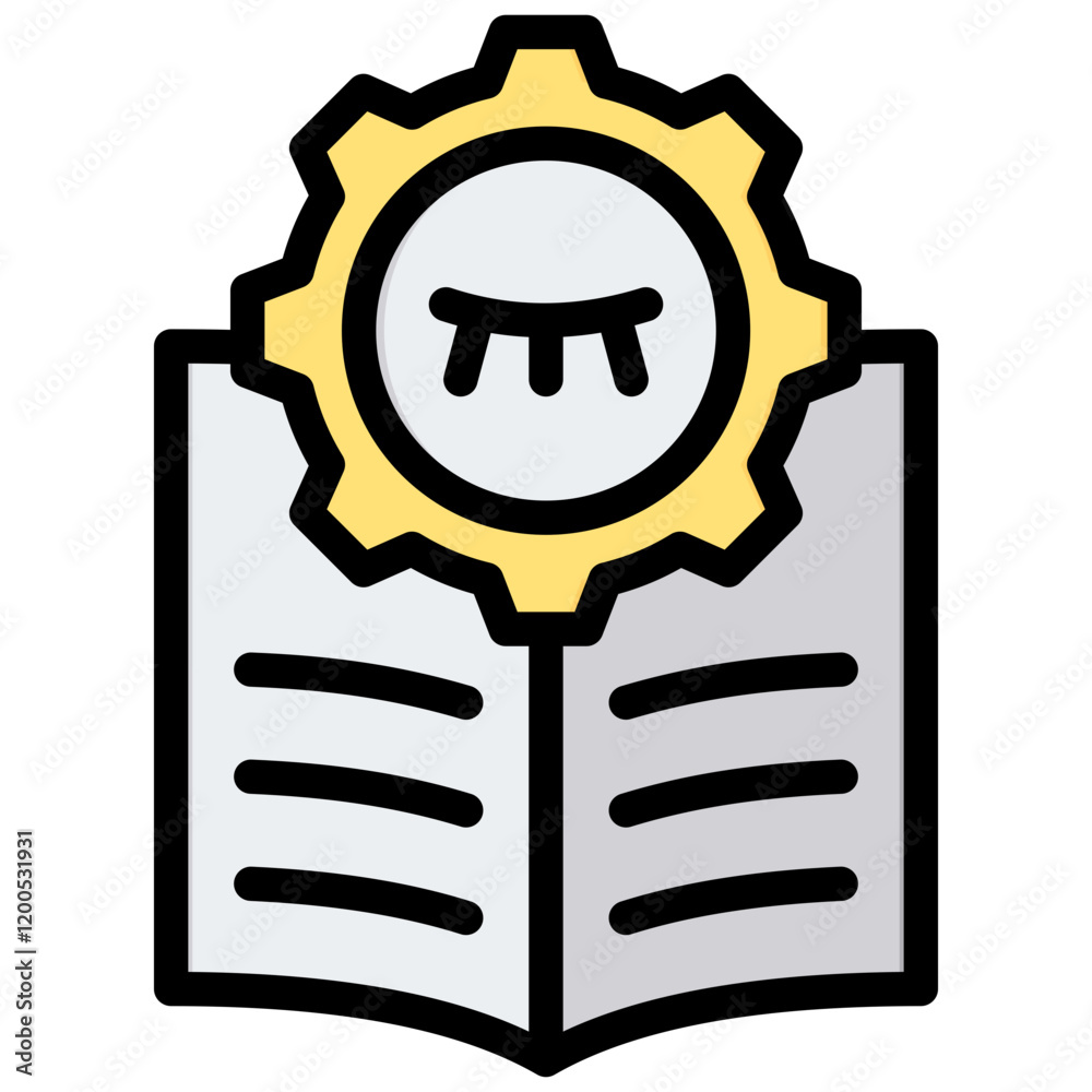 Poster unsupervised outline color icon
