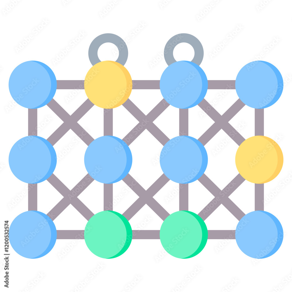 Poster recurrent neural network flat icon