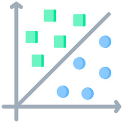 Support Vector Machine Flat Icon