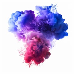 Obraz premium A colorful smoke burst, indigo and royal blue