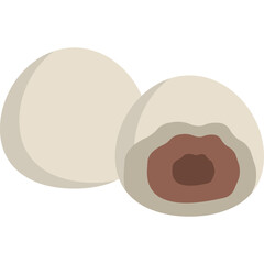 Mochi japanese cake vector