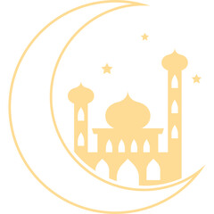 Mosque decoration, logo, icon, sign vector