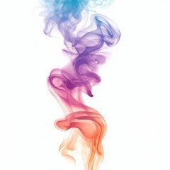 A colorful smoke burst, swirling gradient colors