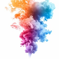 Obraz premium A colorful smoke burst, swirling gradient colors