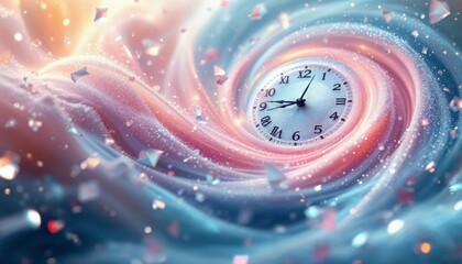 Time Warp Abstract Clock