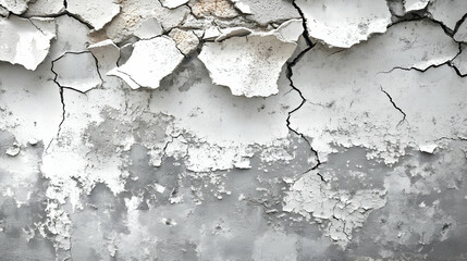 Obraz premium Cracked and Peeling Paint on Old Wall Texture, cracked wall, weathered wall, distressed texture, grunge background, aged wall