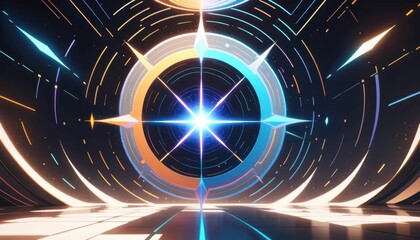 Neon Lightscape: A Stellar Gateway