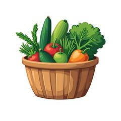 vegetables on basket