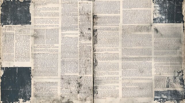 A vintage-inspired texture that captures the essence of old newspapers, featuring a grunge pattern reminiscent of classic newsprint.