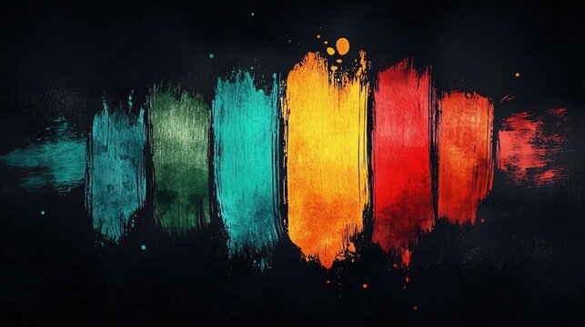 Vibrant Black History Month poster featuring bold brushstroke text, ideal for promotional material, events, and educational resources celebrating unity and cultural heritage.