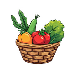 vegetables on basket