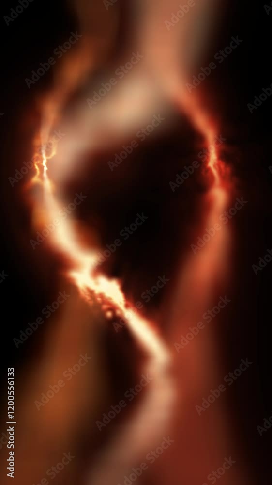 Wall mural vertical orange halloween energy lines 4k loop features streams of orange and red smoking laser ligh