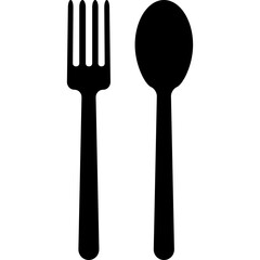 Fork and spoon logo, icon, sign vector