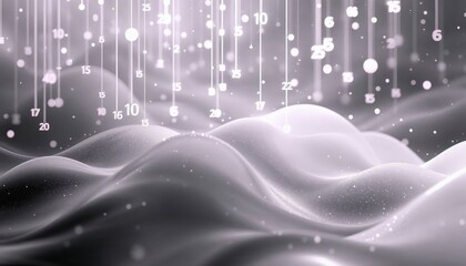 Abstract Silver Data Flow Background